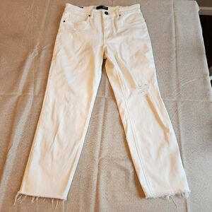 KUT Rachel Cream High-Rise Jeans Size 6